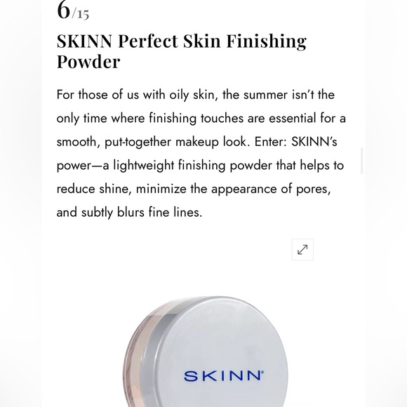 SKINN Makeup Foundation Finishing Powder Perfect Powder Tan 0.35 Oz - Picture 4 of 4